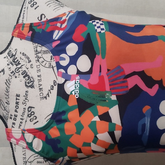 NWT Farm Rio Adidas One-Piece Swimsuit size 12 - Picture 2 of 6